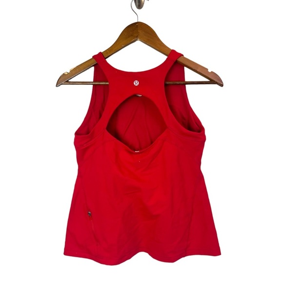 lululemon athletica Tops - Lululemon Red Tank Top - High V Neck - Size 6